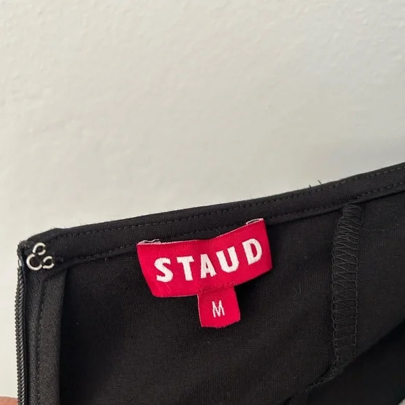 Staud Bardot Cutout Halter Dress M - Picture 10 of 10